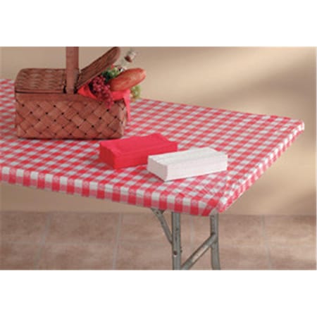 Gloriousgifts Disposable Table Cover - Red Gingham - 18in. x 72in. GL3581531